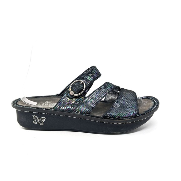 Alegria Womens 8/8.5 Colette Sandals Royals Holographic Iridescent Comfort 38 - Picture 2 of 11
